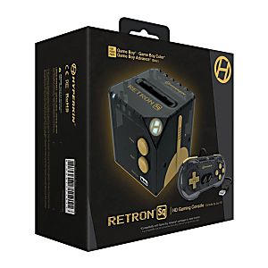 RetroN Sq: HD Gaming Console - GB / GBC / GBA - Black and Gold
