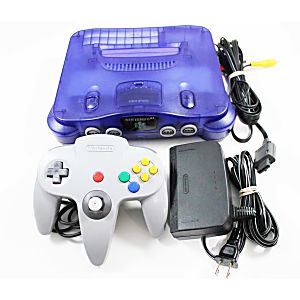 Nintendo 64 N64 Grape Purple System & Gray Controller 