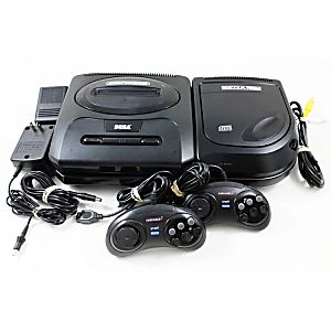 Sega Genesis V2 with CD System Attachment with 2 controllers