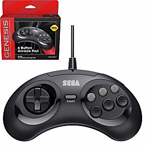 Sega Genesis Licensed 6-Button Controller (Black)