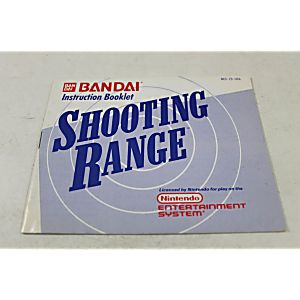 Manual - Shooting Range - Rare Nes Nintendo Light Gun