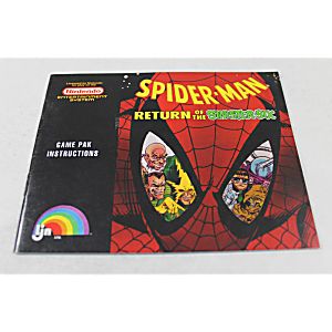 Manual - Spider-Man Return Of The Sinister Six Nes Nintendo