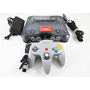 NINTENDO 64 N64 SMOKE GRAY SYSTEM W/ CONTROLLER AND EXPANSION PAK!