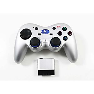 Playstation 2 PS2 EA SPORTS Logitech Precision Wireless Silver Controller